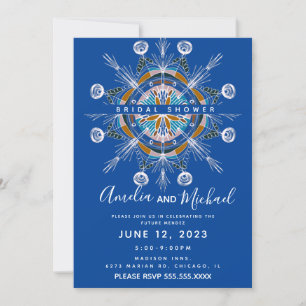 Invitación Mandalá moderno dibujado a mano Arte boho Despedid