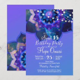 Invitación Mandalala de Loto Azul
