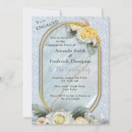 Invitación Mandalas azul claro, rosa y blanco