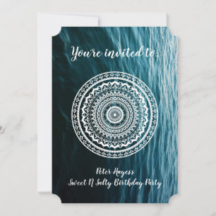 Invitación Mandalas Blancas Deja que el mar te libere