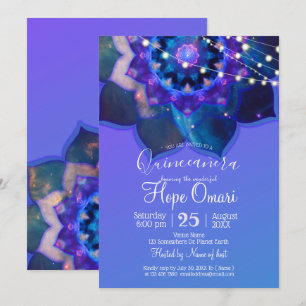 Invitación Mandalas del Loto Azul
