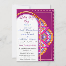 Invitación Mandalas en rosa de mezcla de Cerise