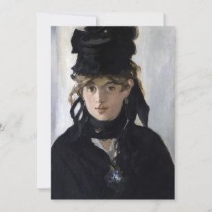 Invitación Manet - Berthe Morisot con un ramo de violetas