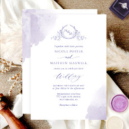 Invitación Mangueras acuáticas de lavanda de moda, Boda de mo