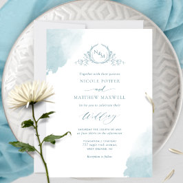 Invitación Mangueras acuáticas de vidrio marino de moda, Boda