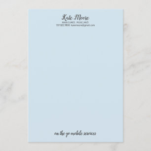 Invitación Manicurista Pedicurista Letterhead