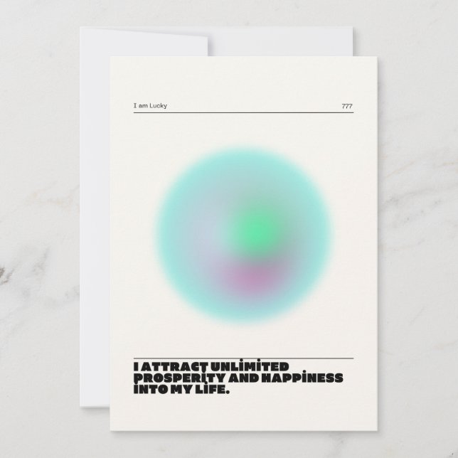 Invitación manifestación de afirmaciones diarias (Anverso)