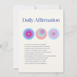 Invitación manifestación de afirmaciones diarias