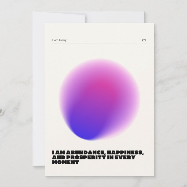 Invitación manifestación de afirmaciones diarias (Anverso)