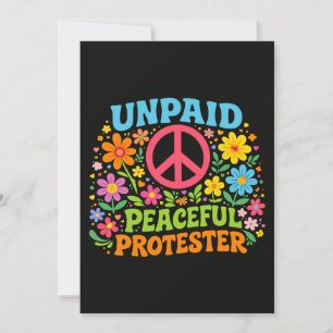 Invitación Manifestante Pacifista No Remunerado Activismo Ret