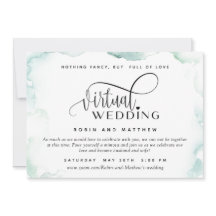 Manitas de acuarela elegantes, Boda virtual en lín