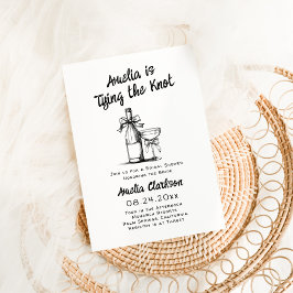 Invitación Mano caprichosa atando el nudo