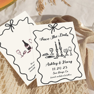 Invitación Mano caprichosa de la boda de vaca ahorrando la fe