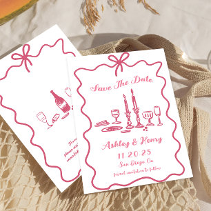 Invitación Mano caprichosa de la boda de vaca ahorrando la fe