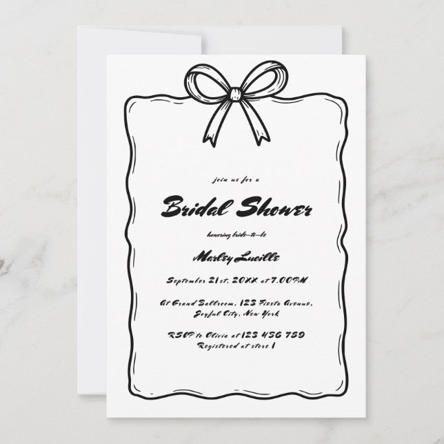 Invitación Mano caprichosa de la cinta de la cinta de la cint (Anverso)