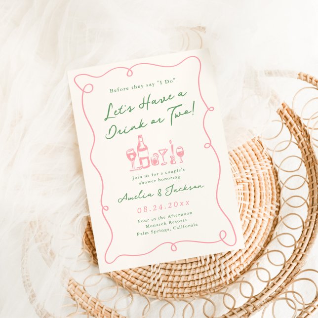 Invitación Mano caprichosa de la ducha de la pareja (Subido por el creador)
