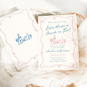 Invitación Mano caprichosa de la ducha de la pareja