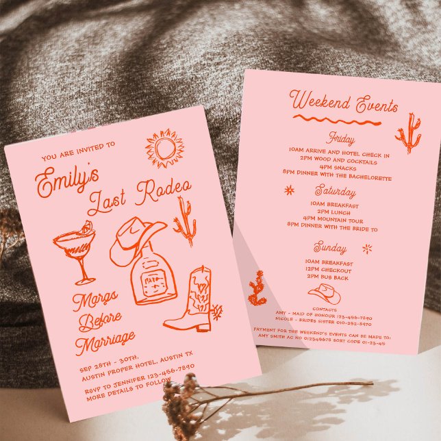 Invitación Mano caprichosa de la fiesta de la soltera occiden (Subido por el creador)
