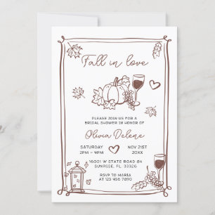 Invitación Mano caprichosa desprendida en el amor ducha de no