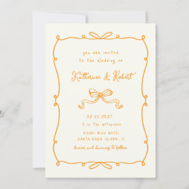 Invitación Mano caprichosa dibuja arcos Boda de presupuesto