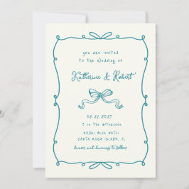 Invitación Mano caprichosa dibuja arcos Boda de presupuesto