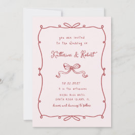 Invitación Mano caprichosa dibuja arcos Boda de presupuesto