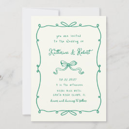 Invitación Mano caprichosa dibuja arcos Boda de presupuesto