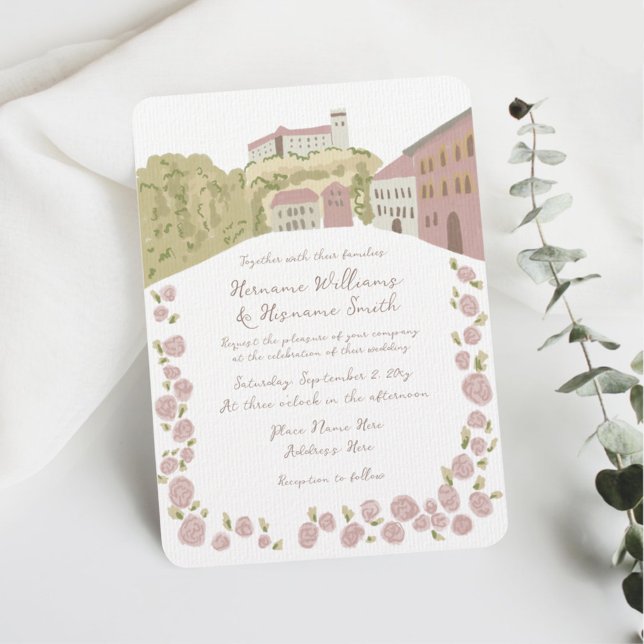 Invitación Mano caprichosa dibuja Boda en Boda de Ljubljana (Subido por el creador)
