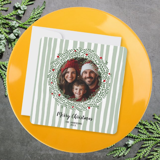 Invitación Mano caprichosa dibuja foto de guirnalda navideña (Subido por el creador)