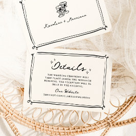 Invitación Mano caprichosa dibuja garabatos