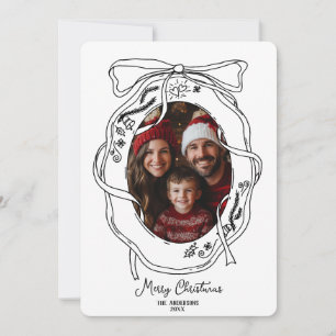 Invitación Mano caprichosa dibuja una foto navideña