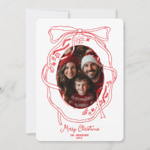 Invitación Mano caprichosa dibuja una foto navideña