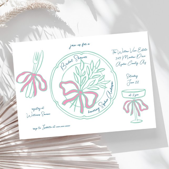 Invitación Mano caprichosa dibujando una mesa que pone una du (Subido por el creador)