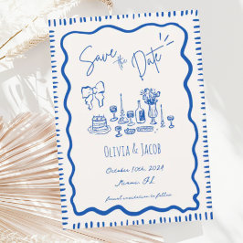 Invitación Mano caprichosa dibujó un Boda ondulado de resquic