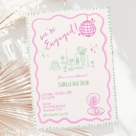 Invitación Mano caprichosa dibujó un partido de compromiso de