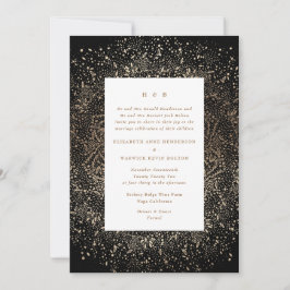 Invitación Mano caprichoso formal saca oro a Boda de oro