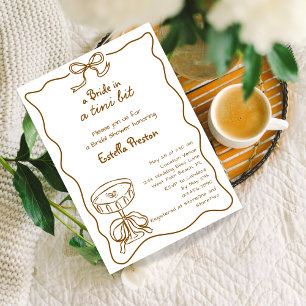 Invitación Mano caprichoso y caprichoso dibujó ducha martini