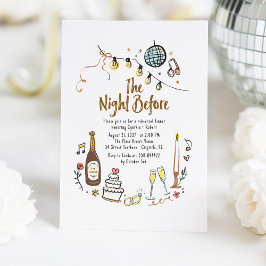 Invitación Mano caprichoso y divertido ensayo de la cena