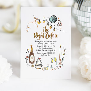 Invitación Mano caprichoso y divertido ensayo de la cena