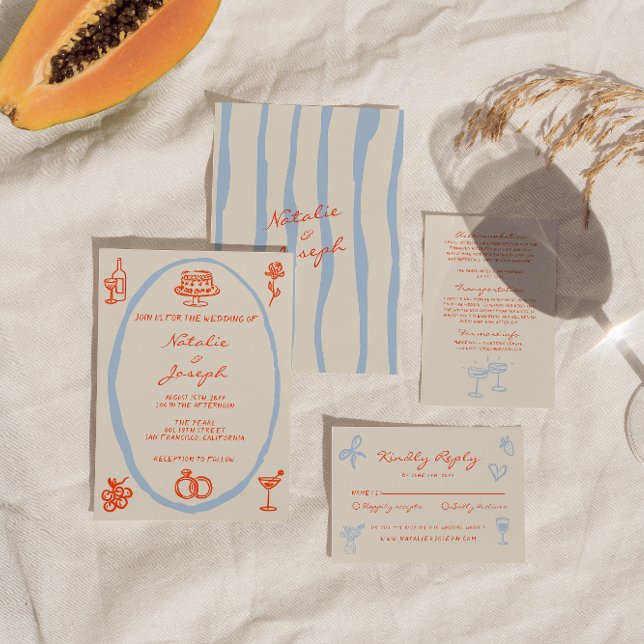 Invitación Mano Colorida Escrita Pintada Boda De Fantasía (Subido por el creador)