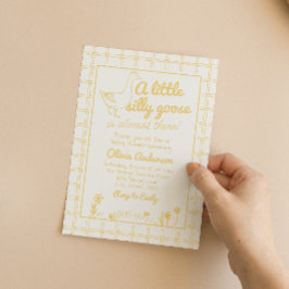 Invitación Mano de ganso boba de género Baby Shower neutral