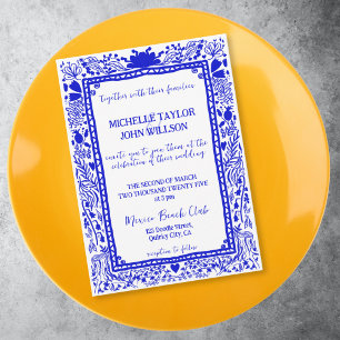 Invitación Mano de garganta de caramelo azul quirky caprichos