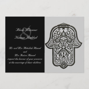 Invitación Mano de Hamsa con henna (Boda)