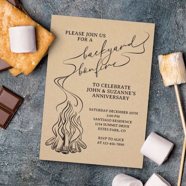 Invitación Mano de la hoguera del patio trasero (Subido por el creador)