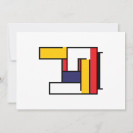 Invitación Mano de roca mondriana