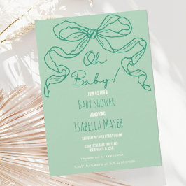 Invitación Mano de sabio retro caprichoso dibujó Baby Shower
