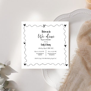 Invitación Mano dibujada antes de que hagamos cenamos en el e