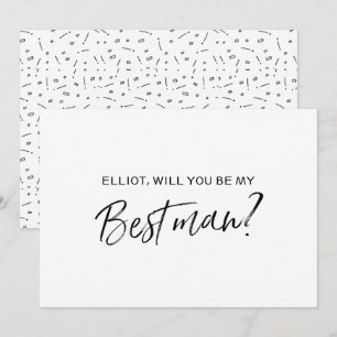 Invitación Mano elegante puesta letras "usted será mi mejor
