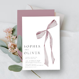 Invitación Mano elegante rosada y turbia Boda