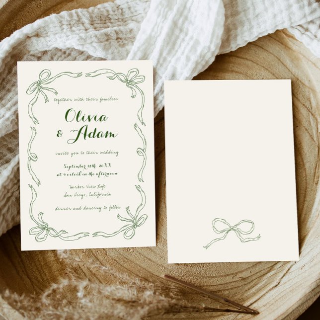 Invitación Mano extravagante caprichosa dibujó Boda de arco v (Subido por el creador)